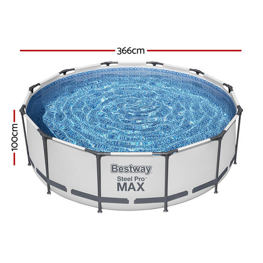 Bestway Swimming Pool Above Ground Filter Pump Steel Pro Frame Pools