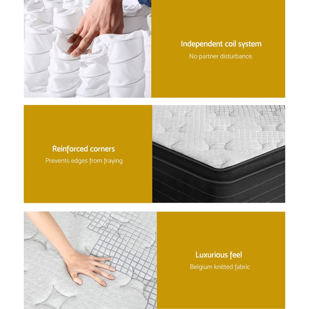 Giselle Bedding Mattress Extra Firm Queen Pocket Spring Foam Super Firm 32cm