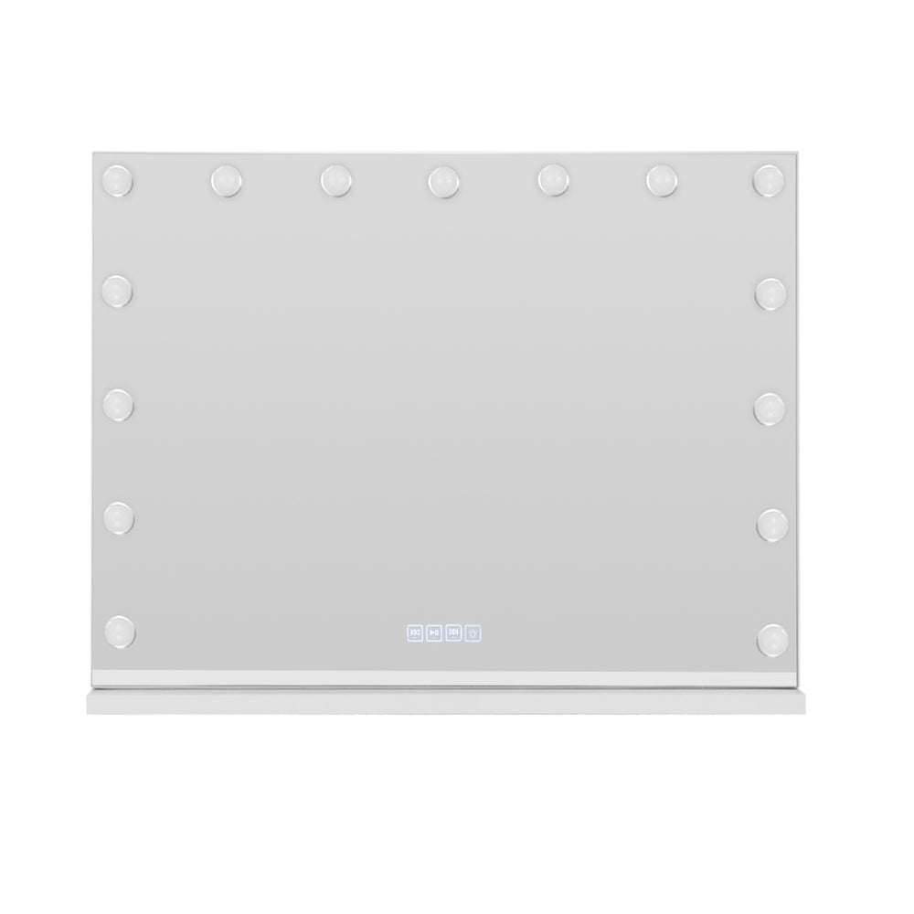 Embellir Bluetooth Makeup Mirror 80X58cm Hollywood with Light Vanity Wall 18 LED