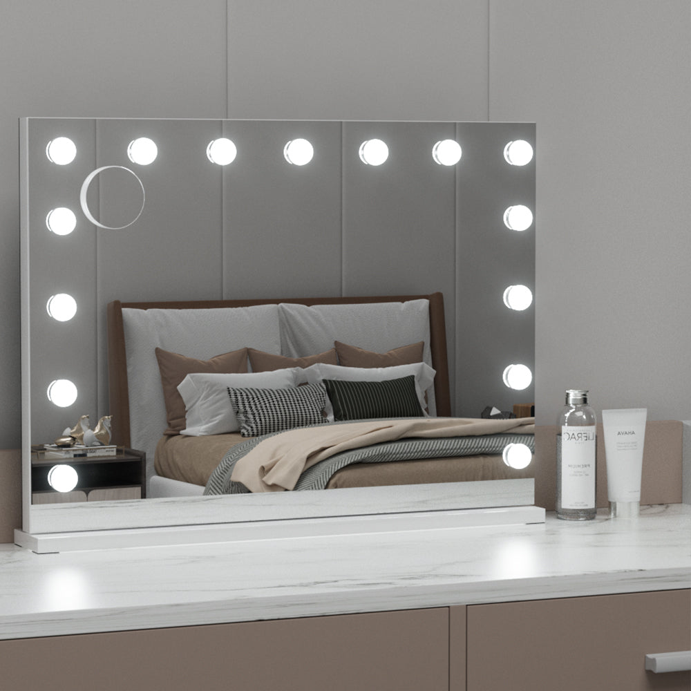 Embellir Bluetooth Makeup Mirror 80X58cm Hollywood with Light Vanity Wall 18 LED