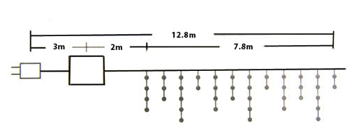 Samland 200 LED Memory Icicle Christmas Rope Light in Multicolor
