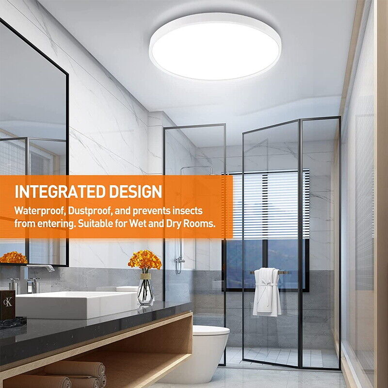 30cm white LED Ceiling Light Round 18W / 24W Oyster Lamp Modern Cool White Light