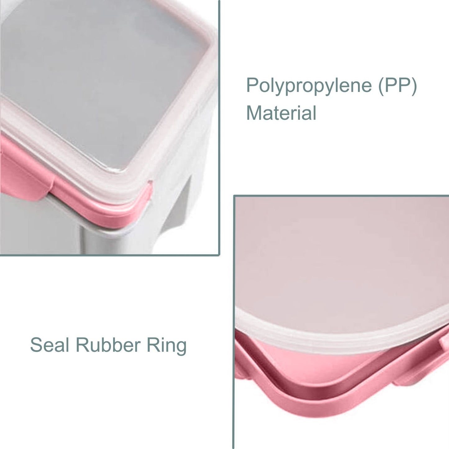 GOMINIMO Multipurpose Food Storage Container with Lids and Cup for Pet Food or Rice Grains (Pink) GO-FSC-102-JBY