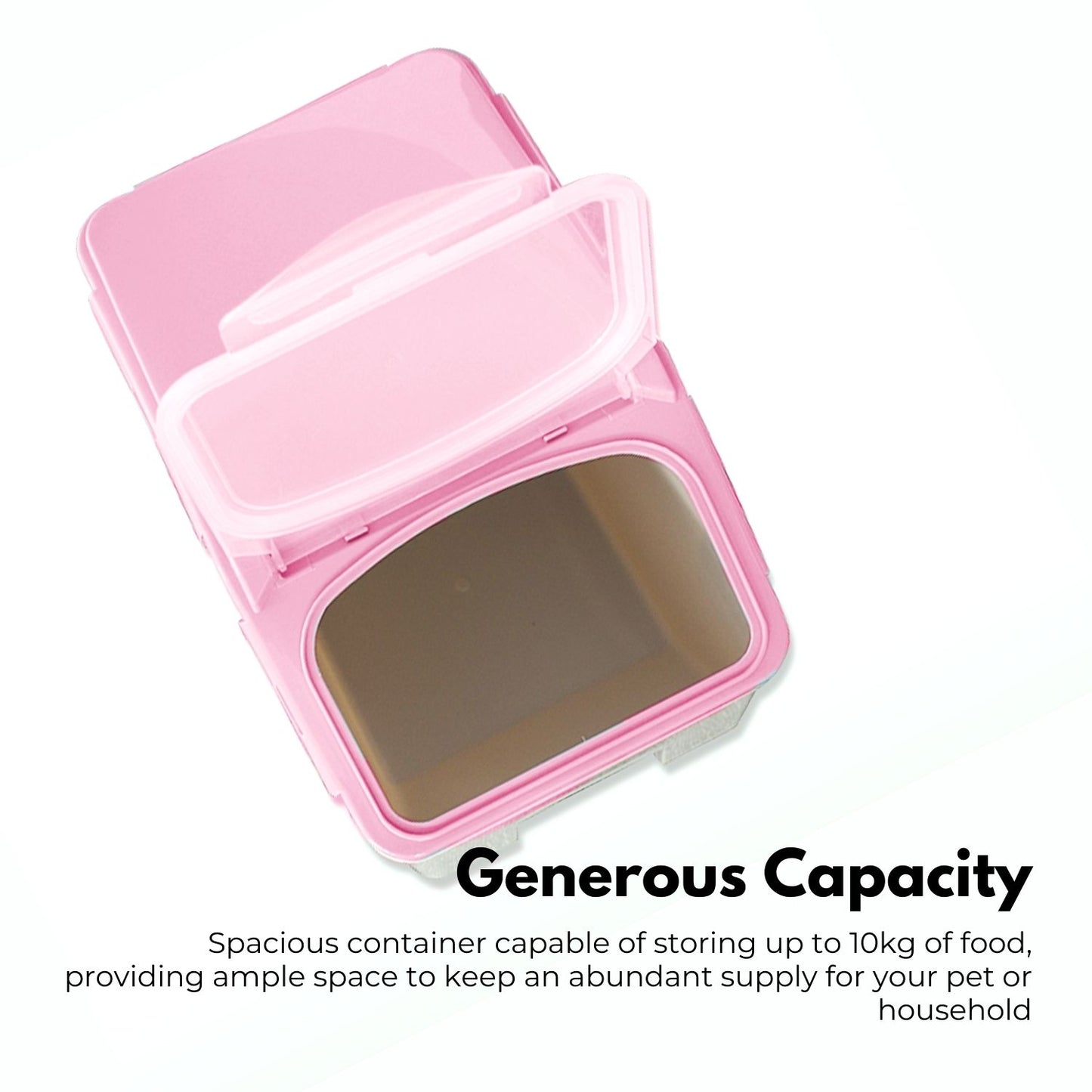 GOMINIMO Multipurpose Food Storage Container with Lids and Cup for Pet Food or Rice Grains (Pink) GO-FSC-102-JBY