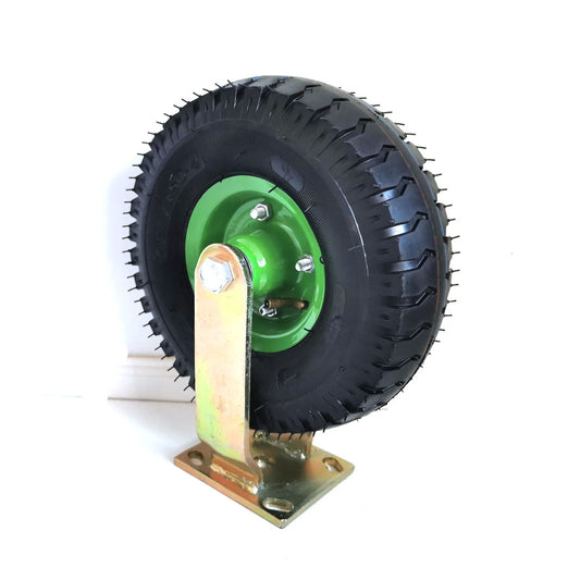 10Inch Fixed Castor Caster Pneumatic Tyres Tyre Wheel Trolley Cart Wheelbarrow