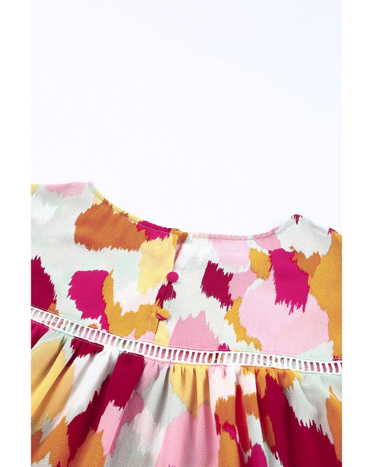 Azura Exchange Abstract Printed Long Sleeve Blouse - XL