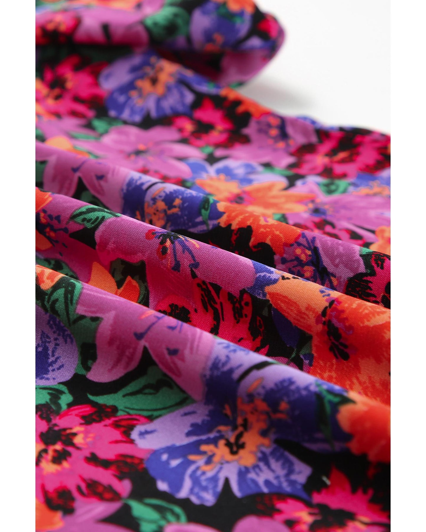 Azura Exchange Floral Print Puff Sleeve Blouse - L