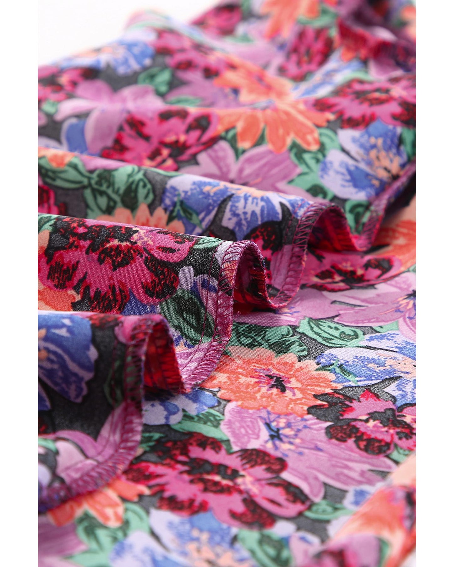 Azura Exchange Floral Print Puff Sleeve Blouse - L