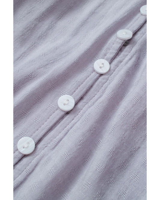 Azura Exchange Button Crochet Lace Top - XL