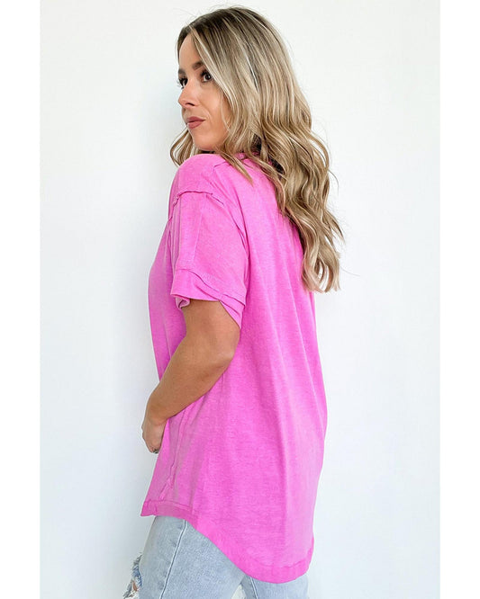 Azura Exchange Button Henley Top - XL