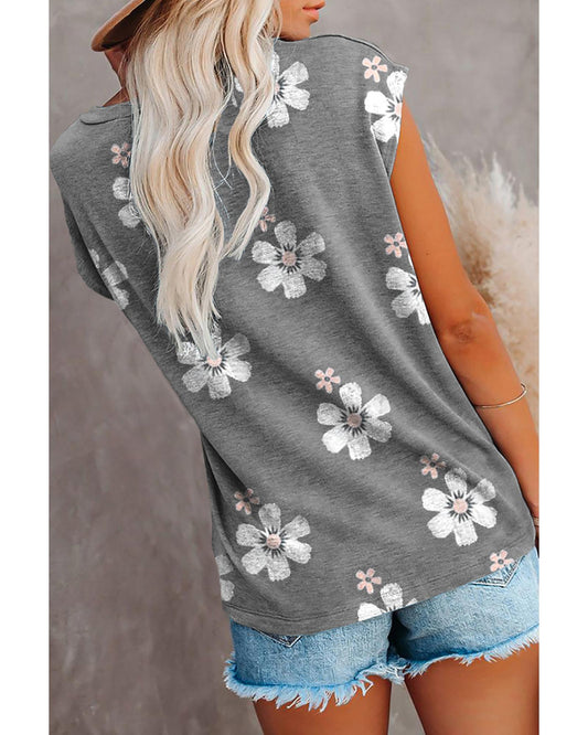 Azura Exchange Cap Sleeve T-Shirt with Pocket - L