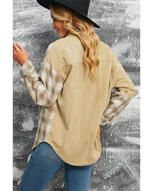 Azura Exchange Color Block Corduroy Shirt - M