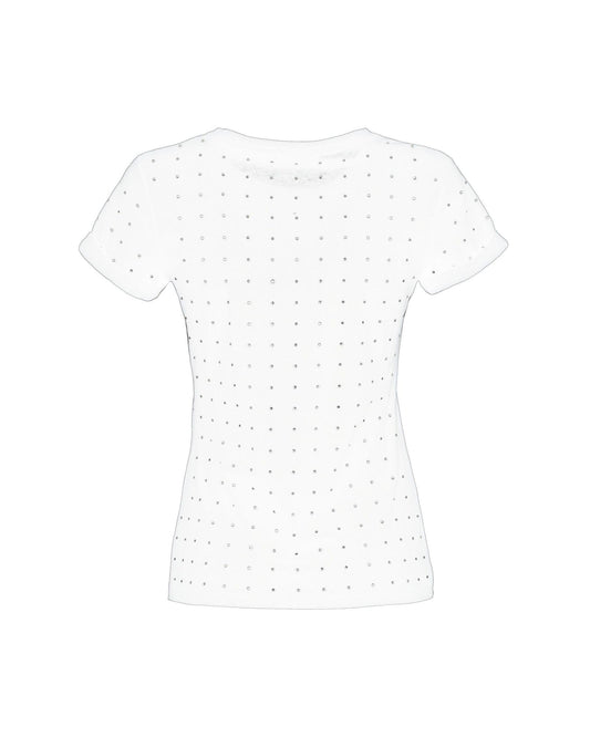 Printed Cotton T-Shirt with Applied Brass Detail XS Women