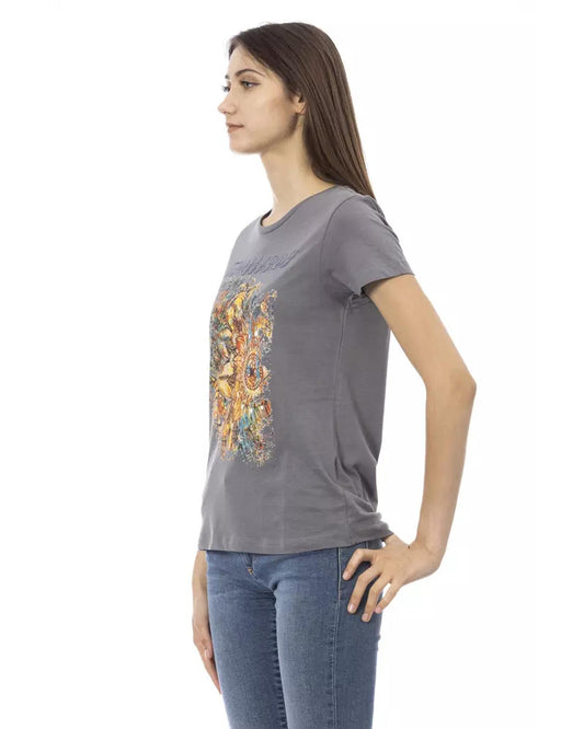 Short Sleeve T-shirt with Front Print XL Women