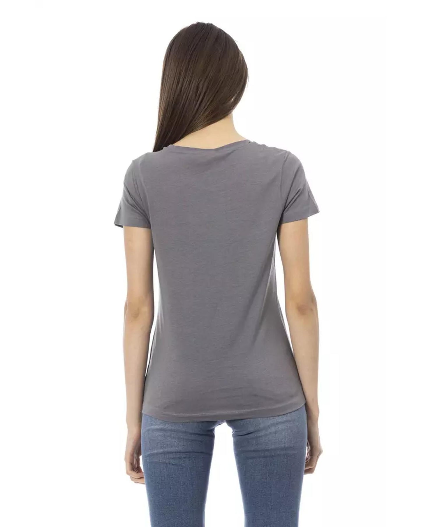 Short Sleeve T-shirt with Front Print XL Women