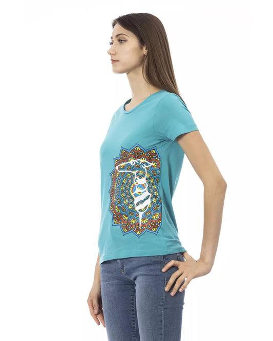Short Sleeve T-shirt with Front Print XL Women