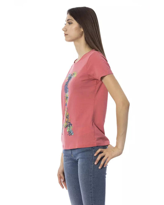 Short Sleeve T-shirt with Front Print M Women