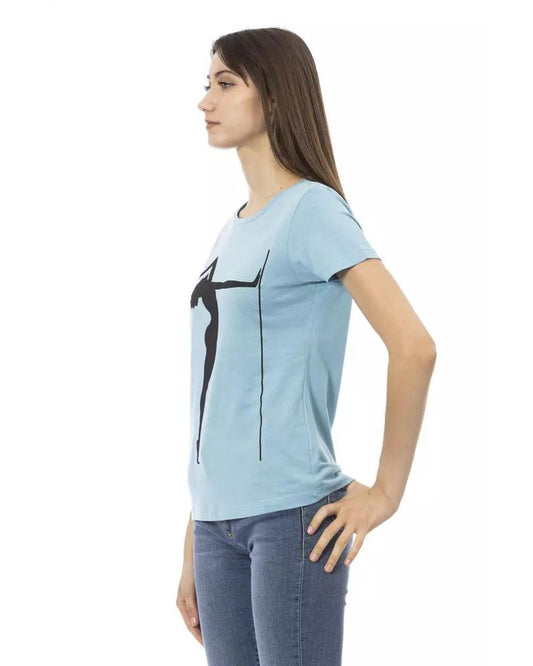 Trussardi Action Women's Light Blue Cotton Tops & T-Shirt - M