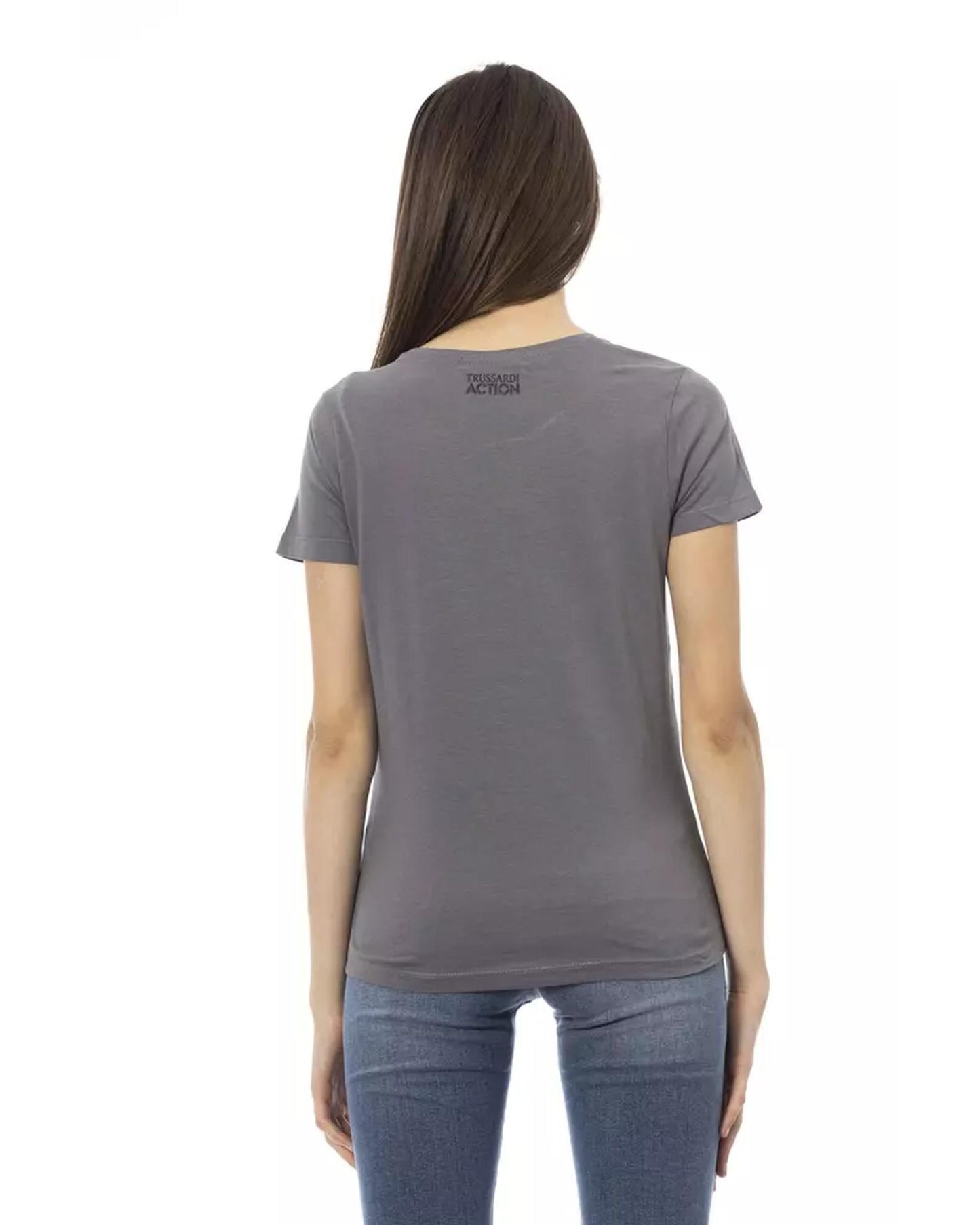 Short Sleeve T-shirt with Front Print L Women