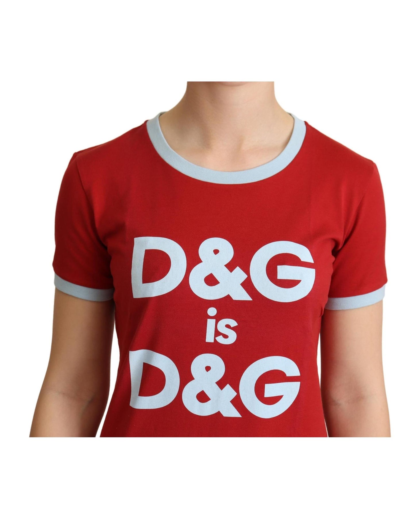 Brand New Dolce & Gabbana Crewneck Cap Sleeve T-Shirt with Motive Print 40 IT Women