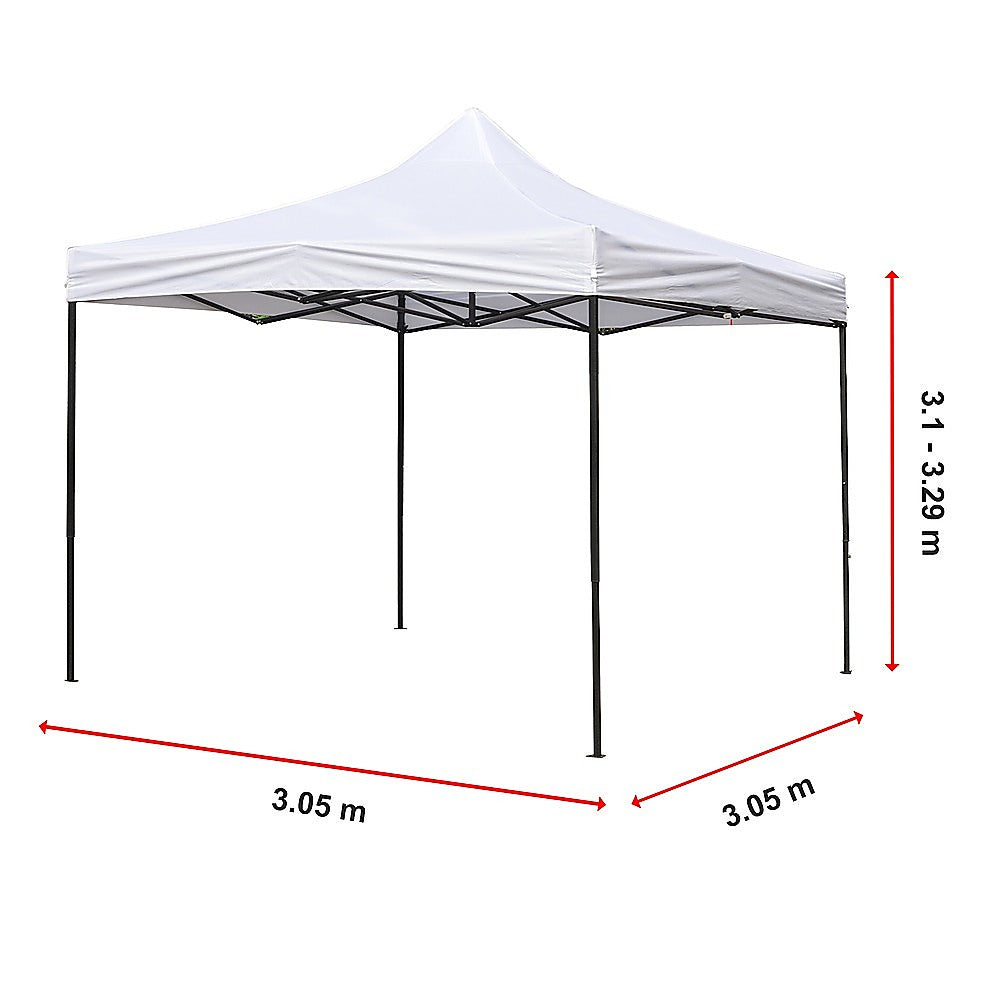 3x3m Easy Pop up Canopy Tent 420D Waterproof UV-Treated Cover Commercial Quality