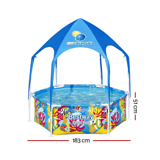 Bestway Swimming Pool Above Ground Plays Kids Steel Pro™ Mist Shade Pools