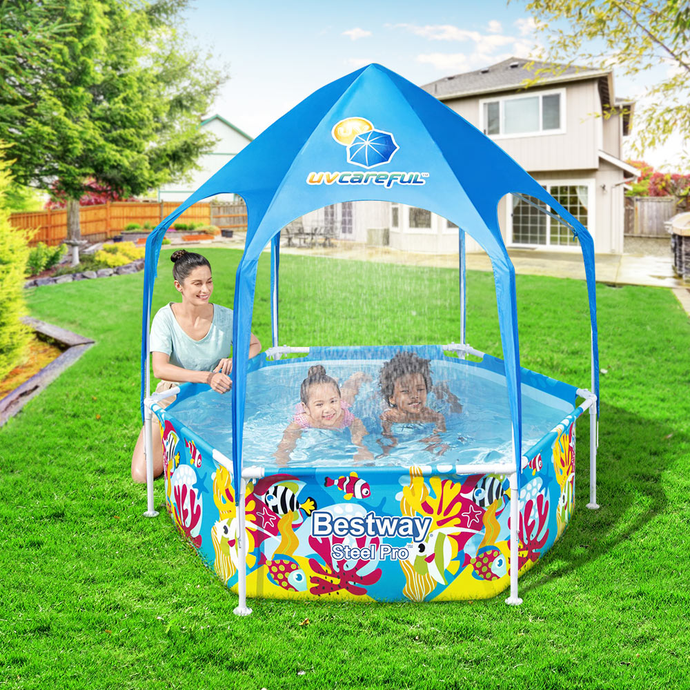 Bestway Swimming Pool Above Ground Plays Kids Steel Pro™ Mist Shade Pools