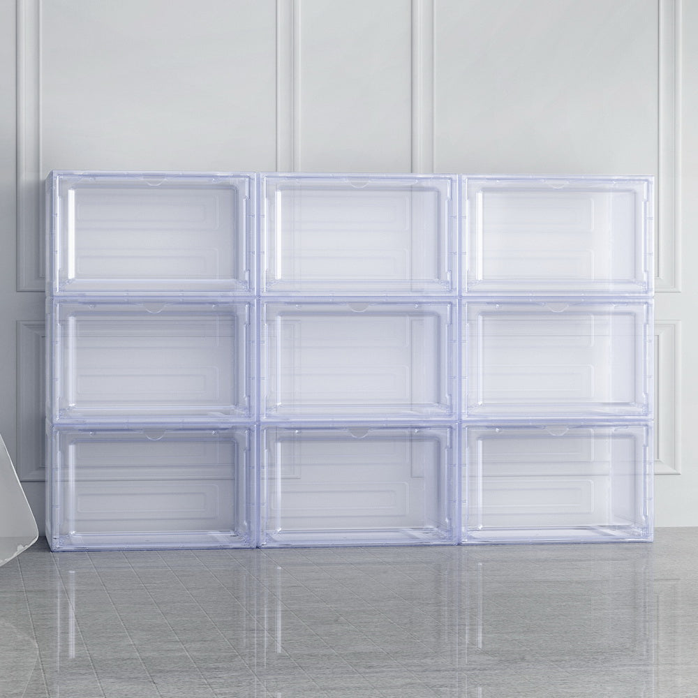 Artiss Shoe Box Rack DIY Set of 2 Stackable Magnetic Door