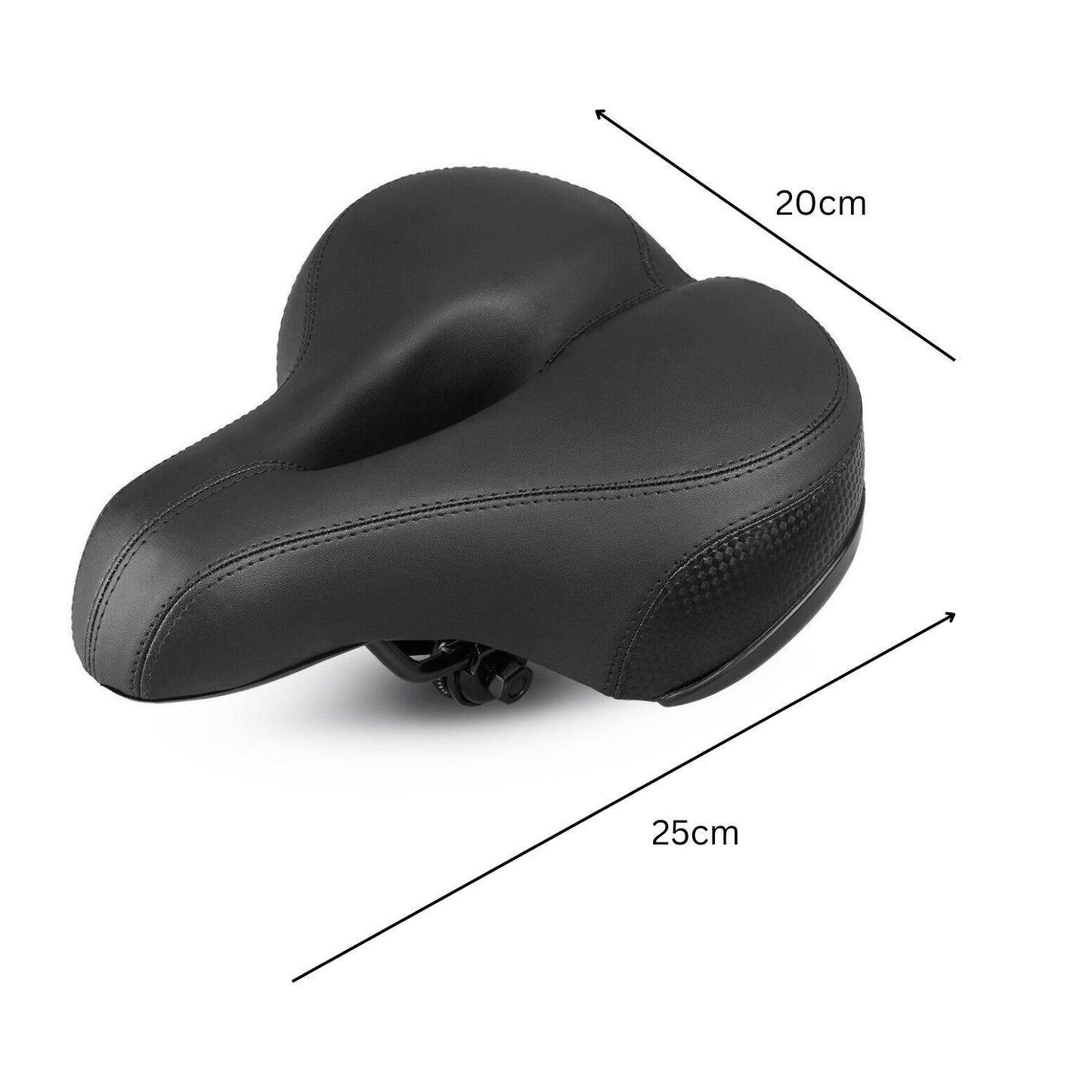 VERPEAK Comfortable Bike Seat Wide Bicycle Saddle Cushion for Women and Men (Black) VP-BSD-100-JK