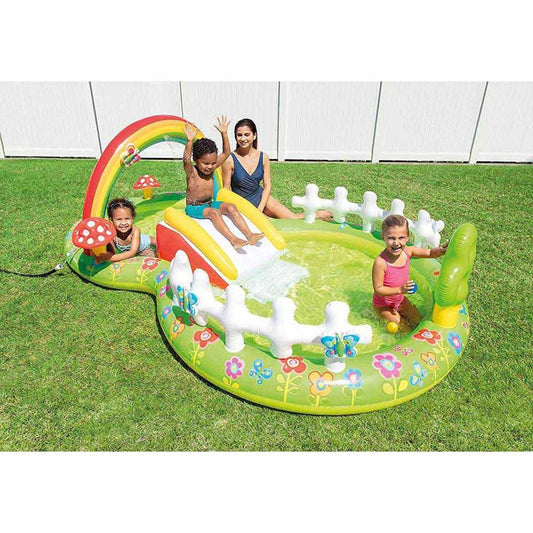 INTEX Colorful Inflatable My Garden Water Filled Play Center with Slide 57154NP