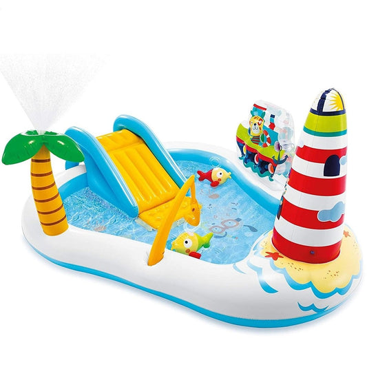 INTEX Fishing Fun Play Center Inflatable Kiddie Pool 57162NP