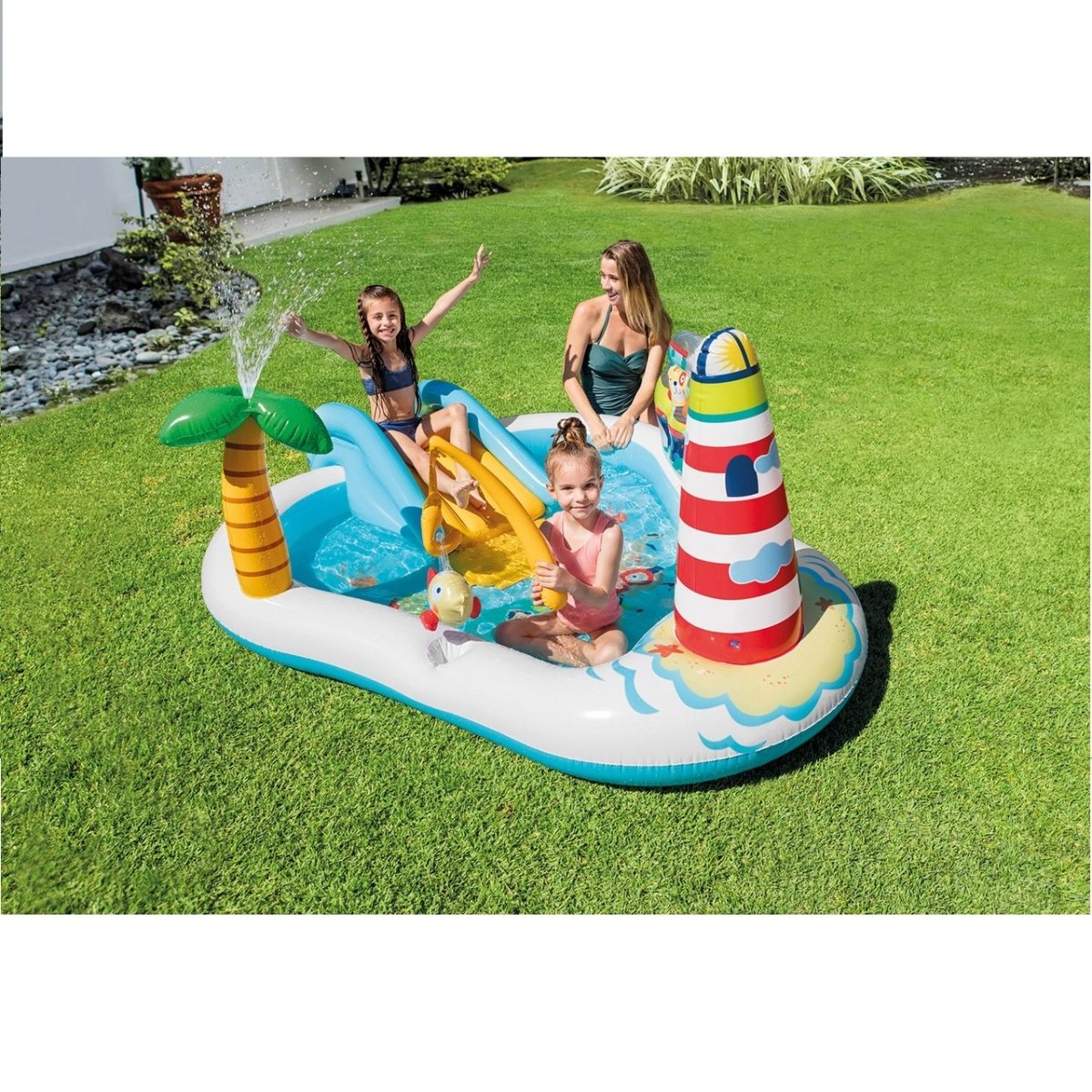 INTEX Fishing Fun Play Center Inflatable Kiddie Pool 57162NP