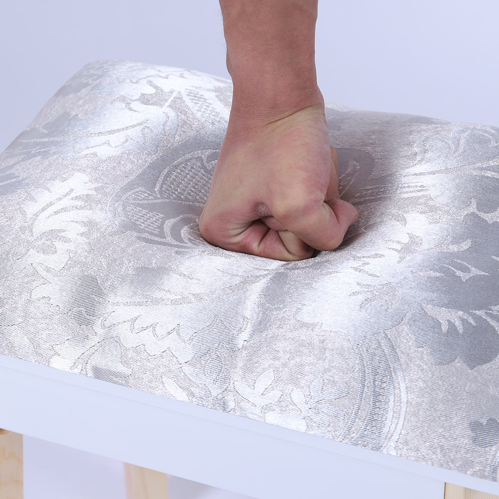 Dressing Vanity Table Stool Set with Make-up LED Lighted Mirror – White