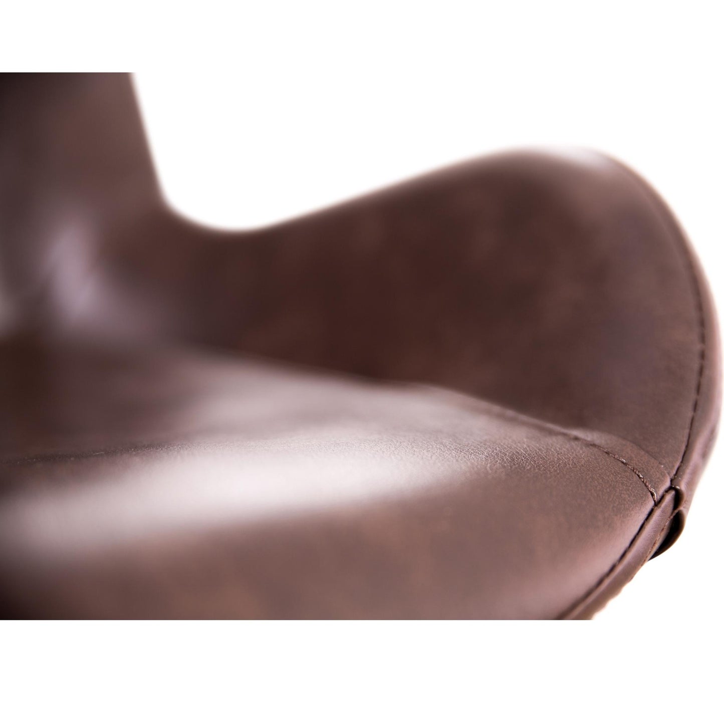 Brando Set of 6 PU Leather Upholstered Dining Chair Metal Leg - Brown