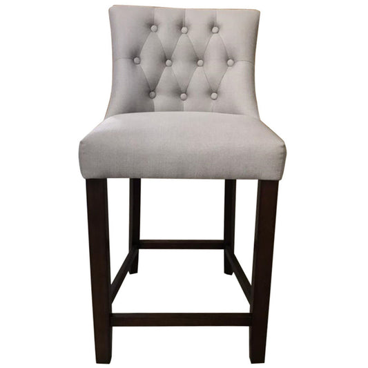 Florence 2pc High Fabric Dining Chair Bar Stool French Provincial Solid Timber