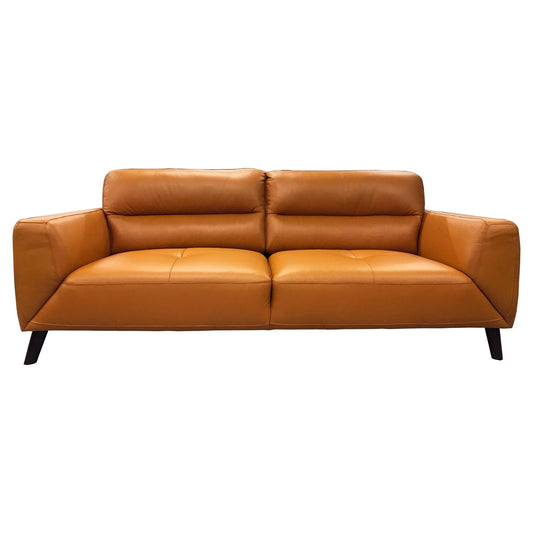Downy Genuine Leather Sofa Set 3 + 2 Seater Upholstered Lounge Couch Tangerine