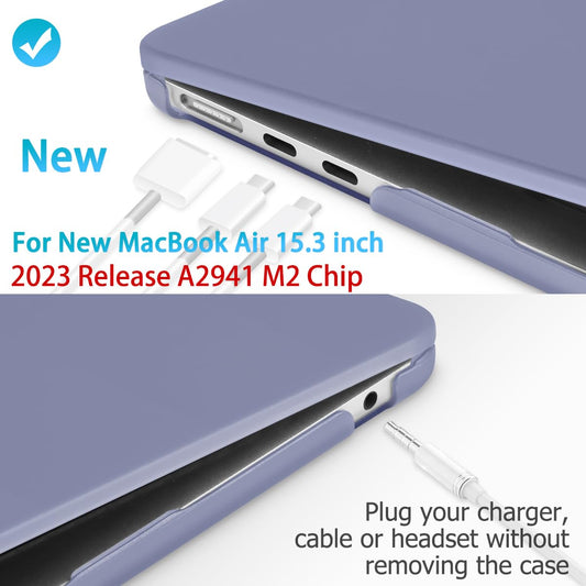 15 inch Air 2023 MacBook Air Matte Case A2941 M2 Chip Hard Shell Case Keyboard Cover