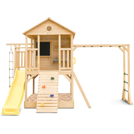 Lifespan Kids Kingston Cubby House with 2.2m Yellow Slide