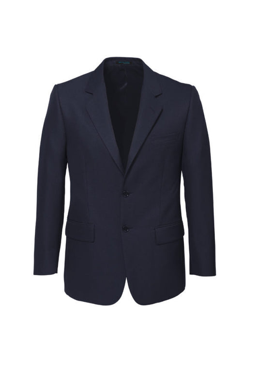 Mens 2 Button Classic Plain Suit Jacket Bamboo Blend Business Wedding - Navy - 112