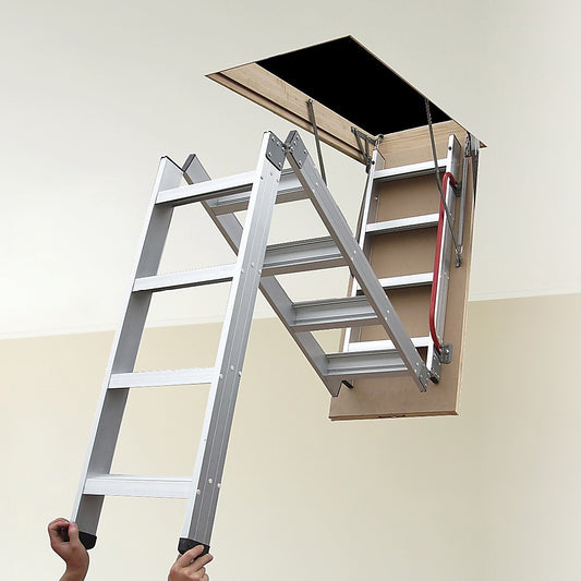 Deluxe Aluminium Attic Loft Ladder - 2700mm to 3050mm