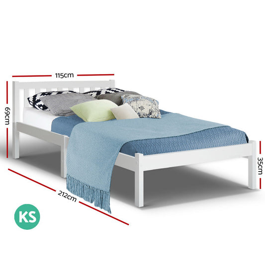 Artiss Bed Frame King Single Wooden Timber Mattress Size Base Bedroom