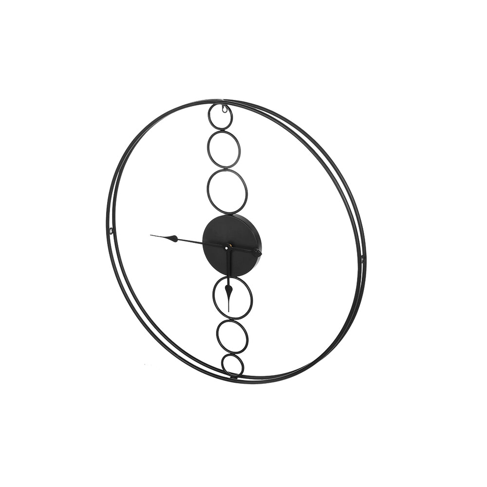 Artiss 75CM Wall Clock No Numeral Large Round Metal Luxury Home Decor Black
