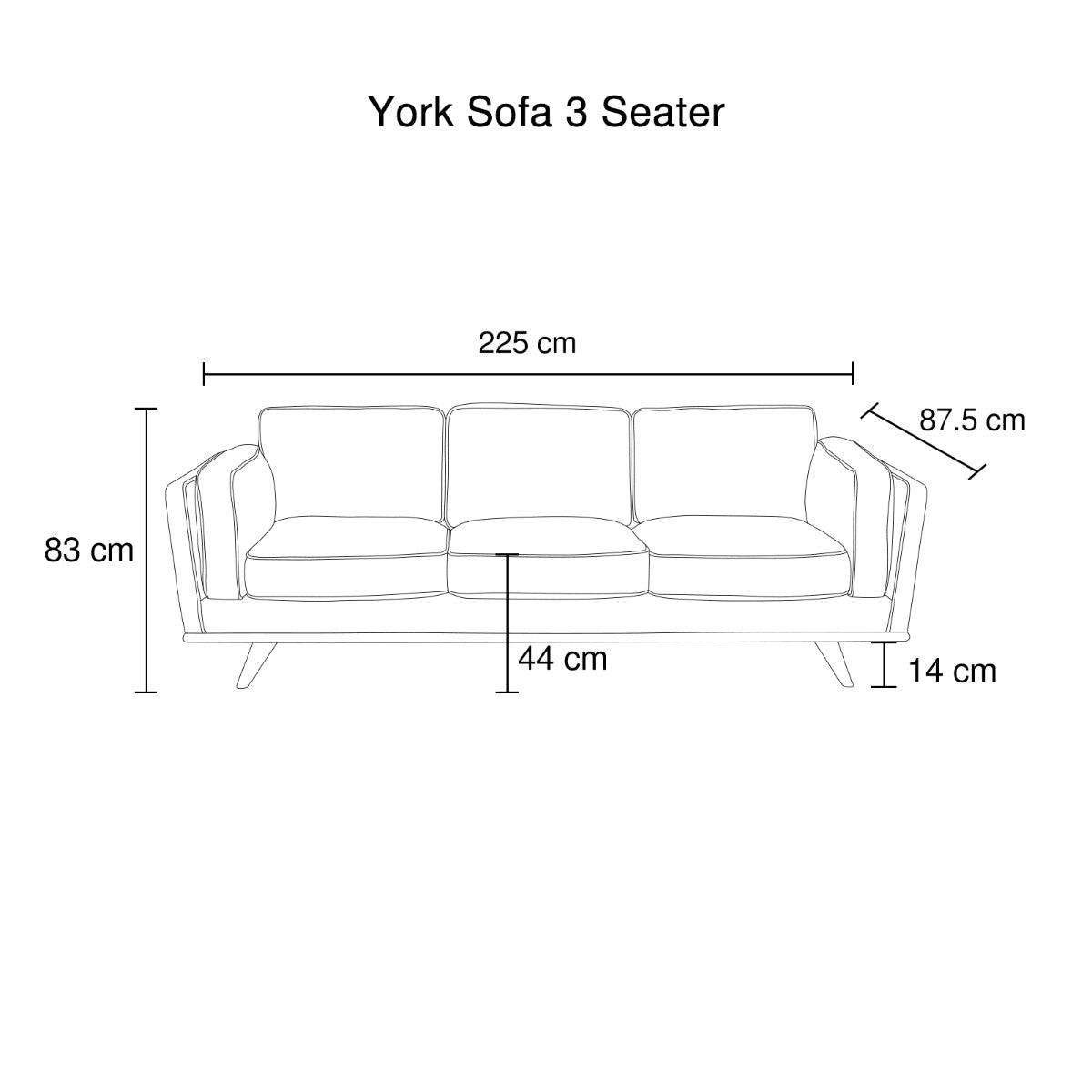 3 Seater Faux Leather Sofa Brown Lounge Set for Living Room Couch with Wooden Frame