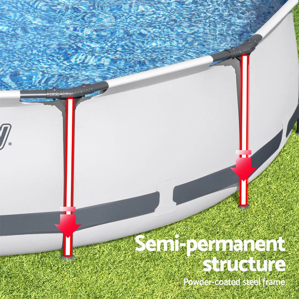 Bestway Swimming Pool Above Ground Filter Pump Steel Pro Frame Pools