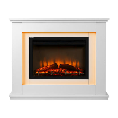 Devanti Electric Fireplace Fire Heater 2000W White