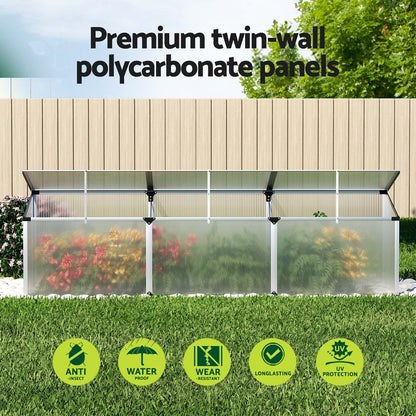 Greenfingers Aluminium Greenhouse 180x50x50 cm Green House Polycarbonate Garden