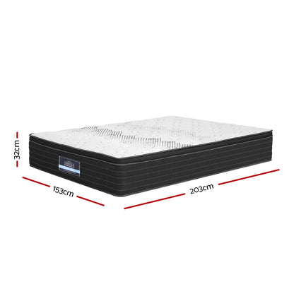 Giselle Bedding Mattress Extra Firm Queen Pocket Spring Foam Super Firm 32cm