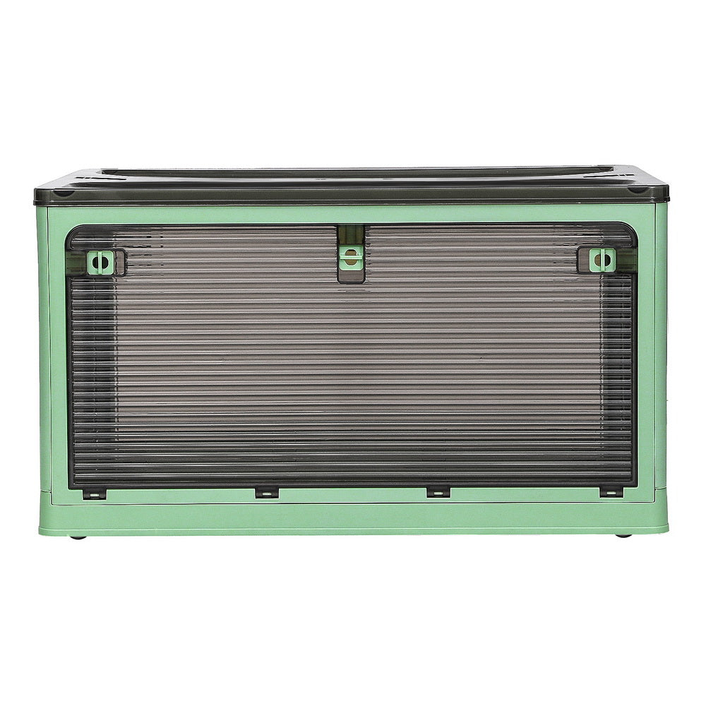 Artiss Storage Container Foldable Stackable Large 5 Sides Open Transparent 140L