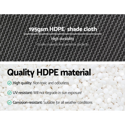 Instahut 90% Shade Cloth 3.66x30m Shadecloth Wide Heavy Duty White