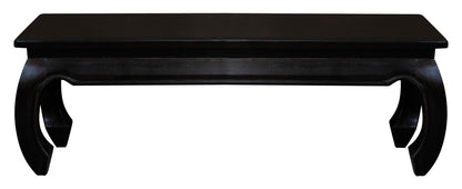 Dynasty Solid Mahogany Timber Opium Leg Bench 128 x 35 (Chocolate)